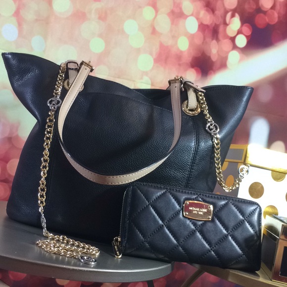 ❣️2pc MK Collection❣️ Astor Leather Tote & Wallet - Picture 2 of 8